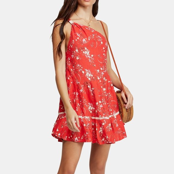 Free People Dresses & Skirts - NEW Free People Women's "All Mine" One Shoulder Linen Mini Dress